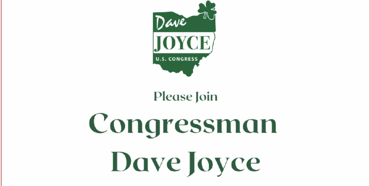 Please Join Congressman Dave Joyce For his 12th Annual St. Patrick's Day Birthday Celebration